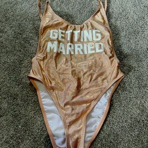 Dippin’ Daisy’s GETTING MARRIED one piece swim suit size small